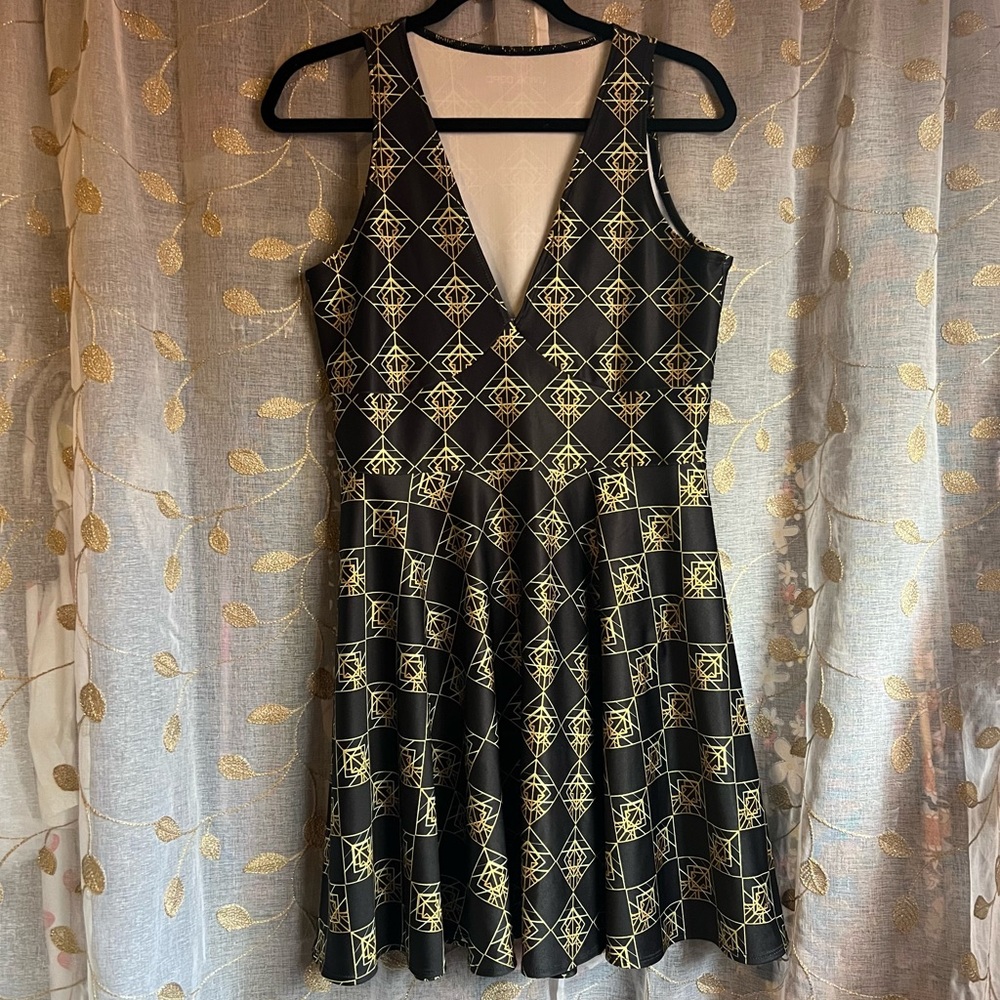 Art Deco Living Dead Clothing Skater Dress